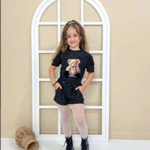 Conjunto preto de ursinho